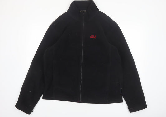 Jack Wolfskin Mens Black L Fleece Full Zip Outdoor Jacket