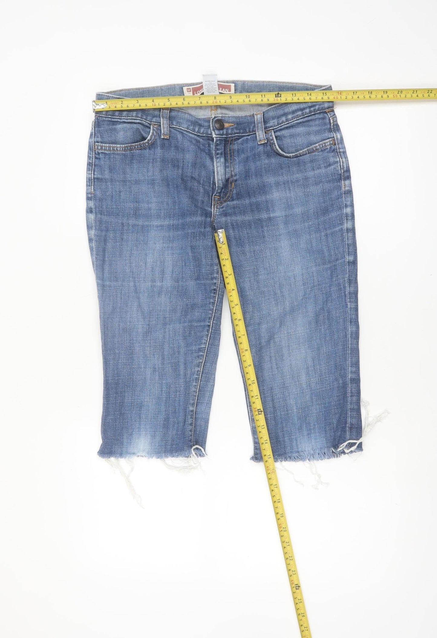 Gap Women’s Blue Denim Cut-Off Shorts Size 8 Regular Stretch