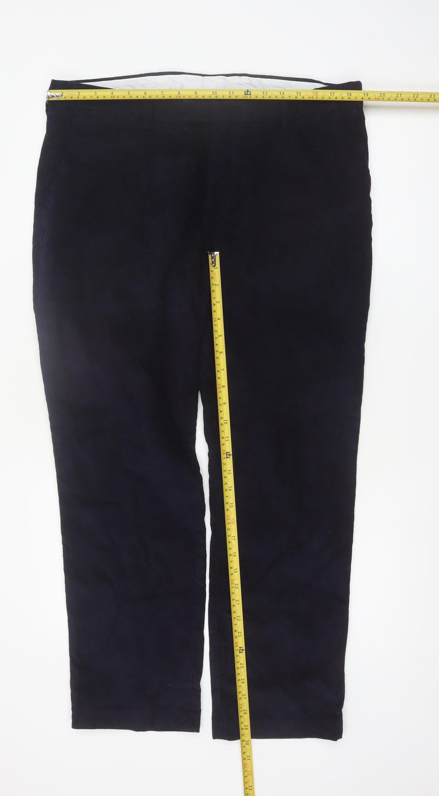 James Pringle Men's Navy Corduroy Trousers 38W 29L Classic Fit