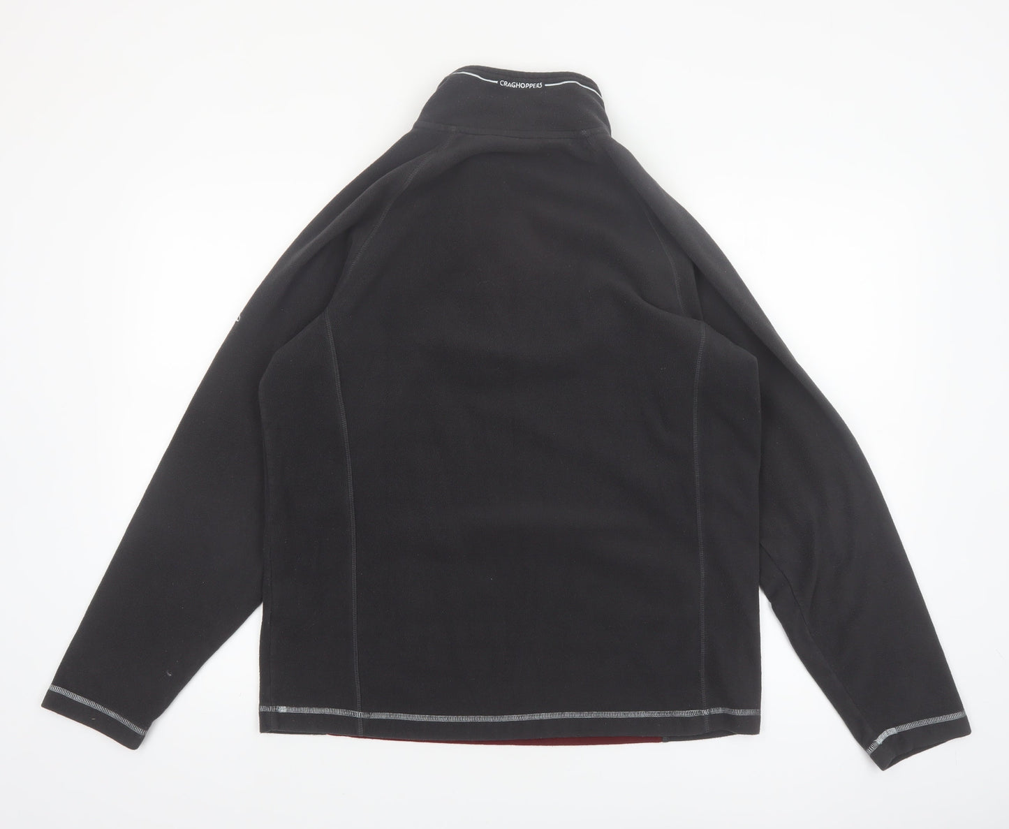 Craghoppers Men’s Red Black Fleece 1/4 Zip Pullover Sweatshirt L
