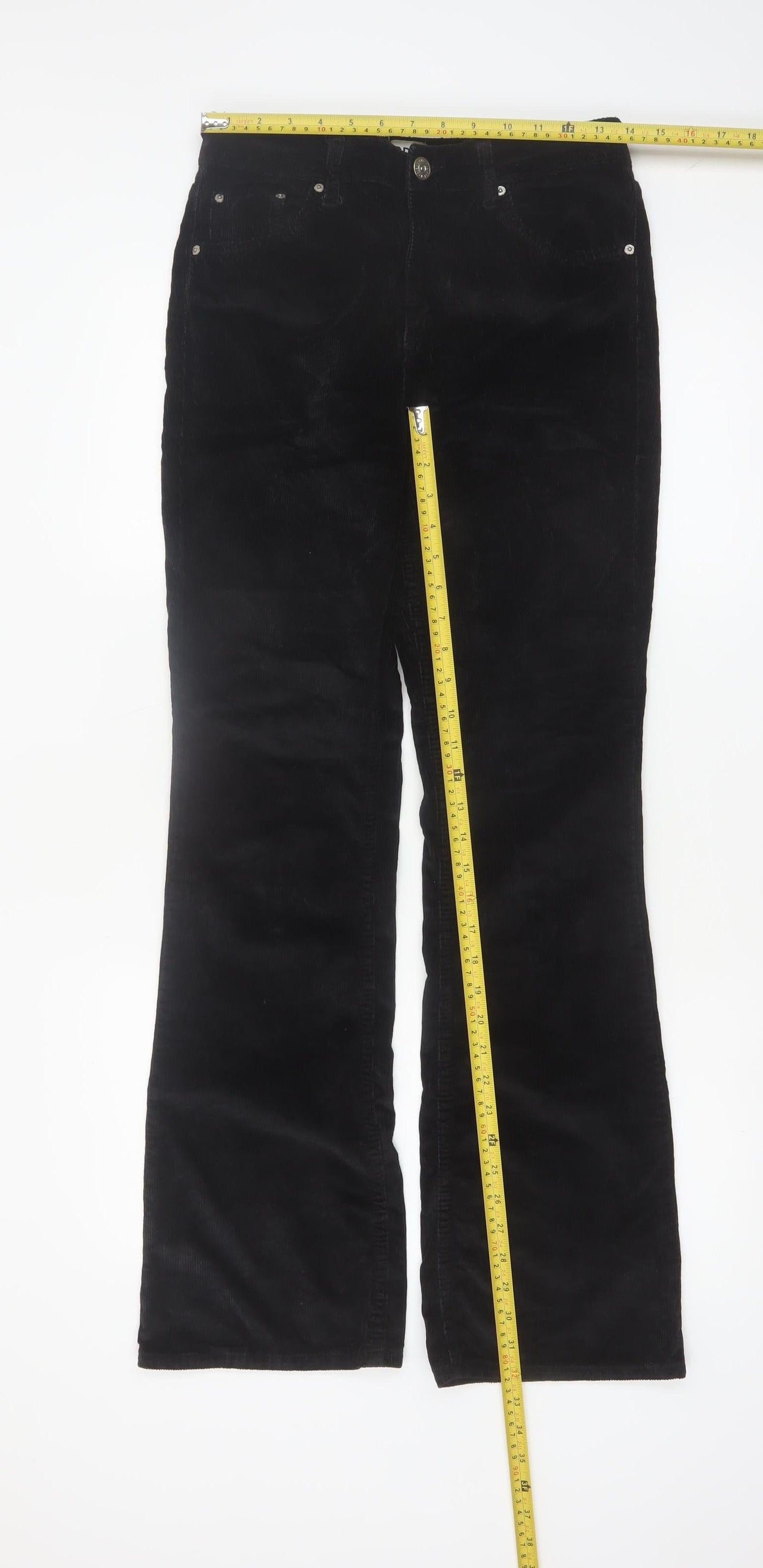 BDG Urban Outfitters Womens Black Corduroy Straight Trousers W28 L32