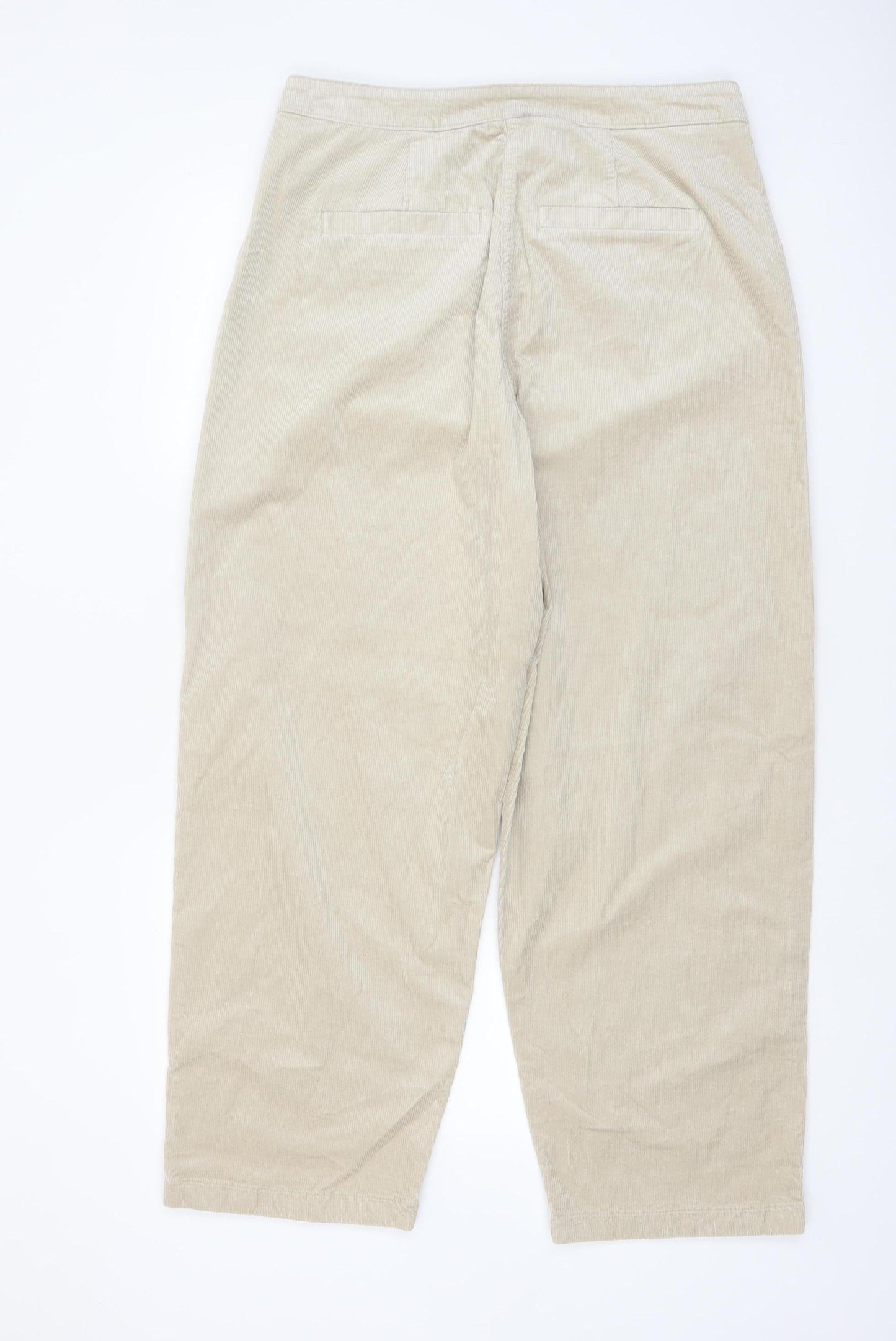 Marks and Spencer Per Una Women’s Beige Corduroy Chino Trousers Size 14 Regular
