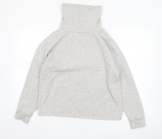 Jacqueline de Yong Women's Grey High Neck Pullover Sweatshirt Size M