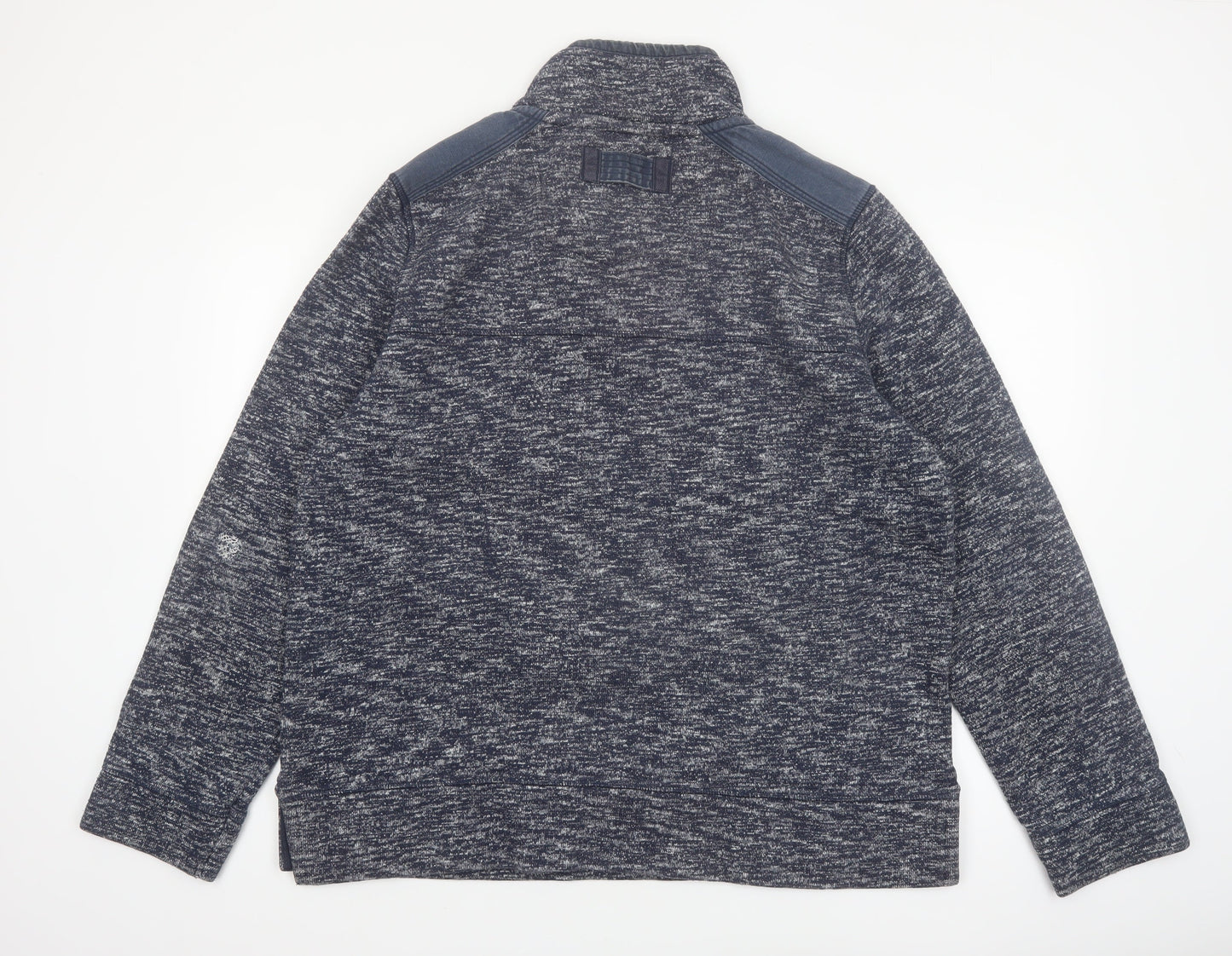 Fat Face Men's Blue XL 1/4 Zip Henley Sweatshirt