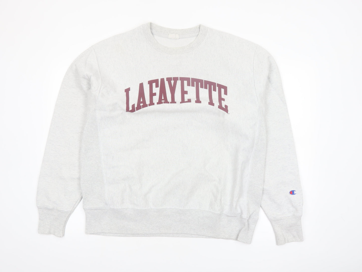 Champion Men's Grey Lafayette Reverse Weave Pullover Sweatshirt Large