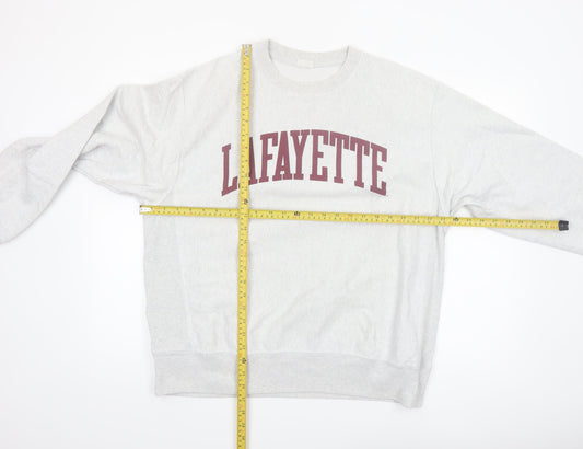 Champion Men's Grey Lafayette Reverse Weave Pullover Sweatshirt Large