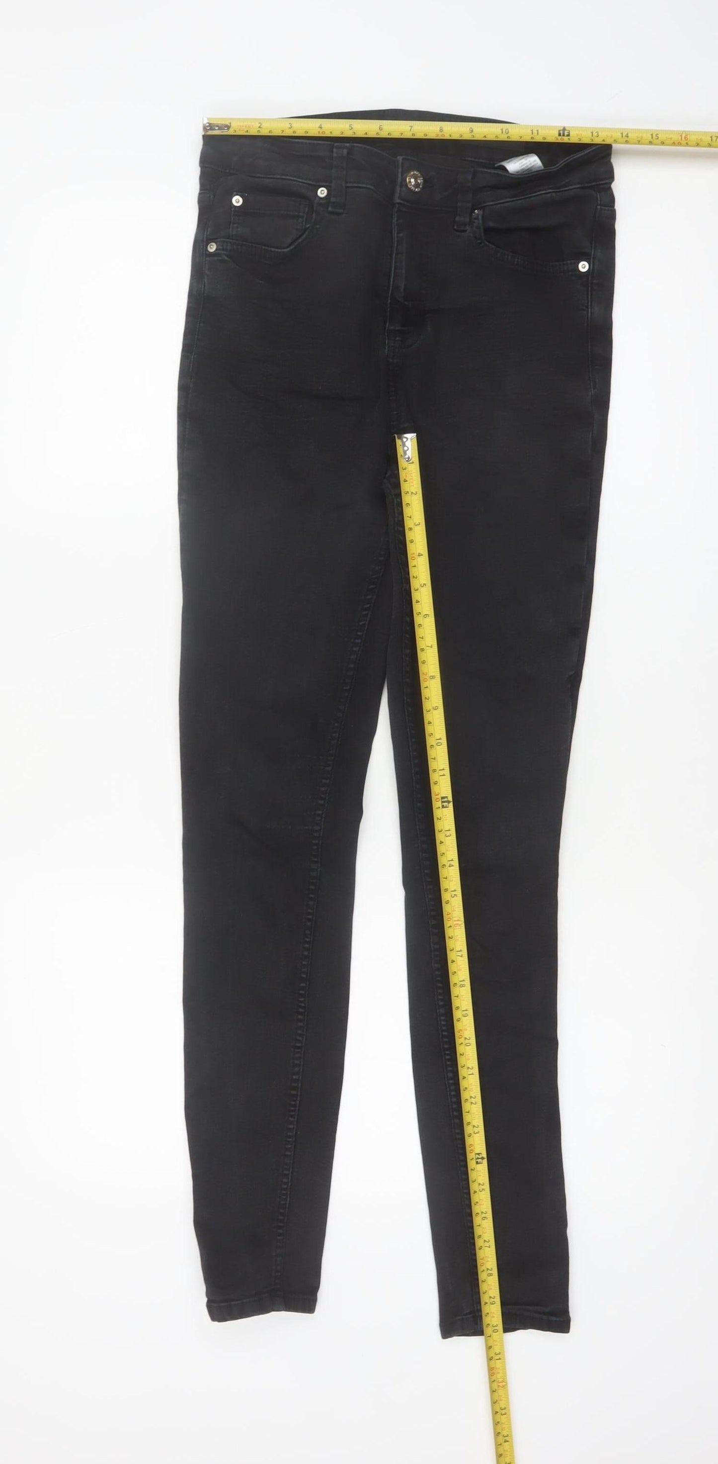 Marks and Spencer Women's Black Skinny Jeans Size 12 Long