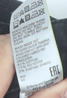 Marks and Spencer Women's Black Skinny Jeans Size 12 Long