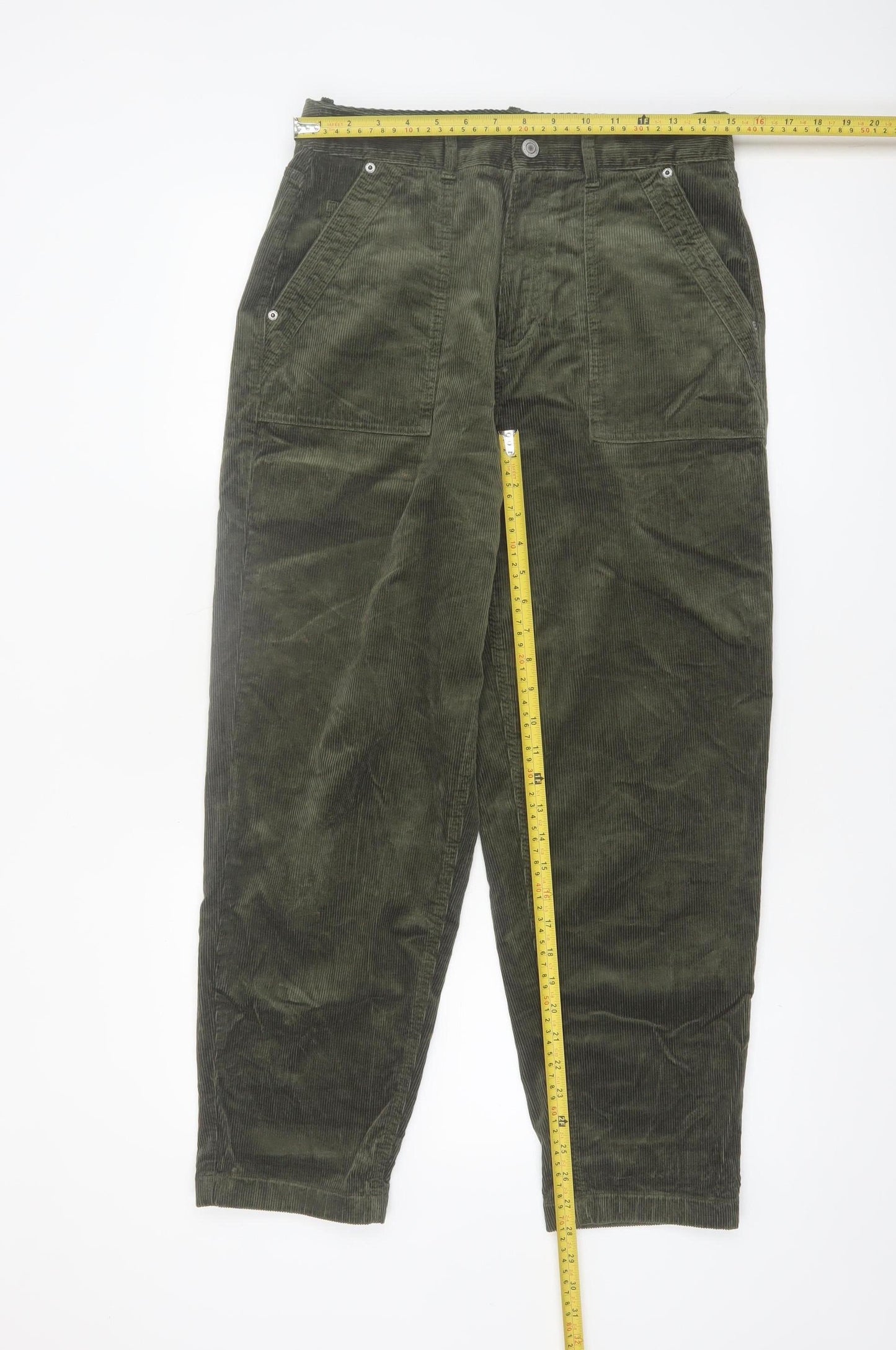 Marks and Spencer Women’s Green Corduroy Chino Trousers Size 12