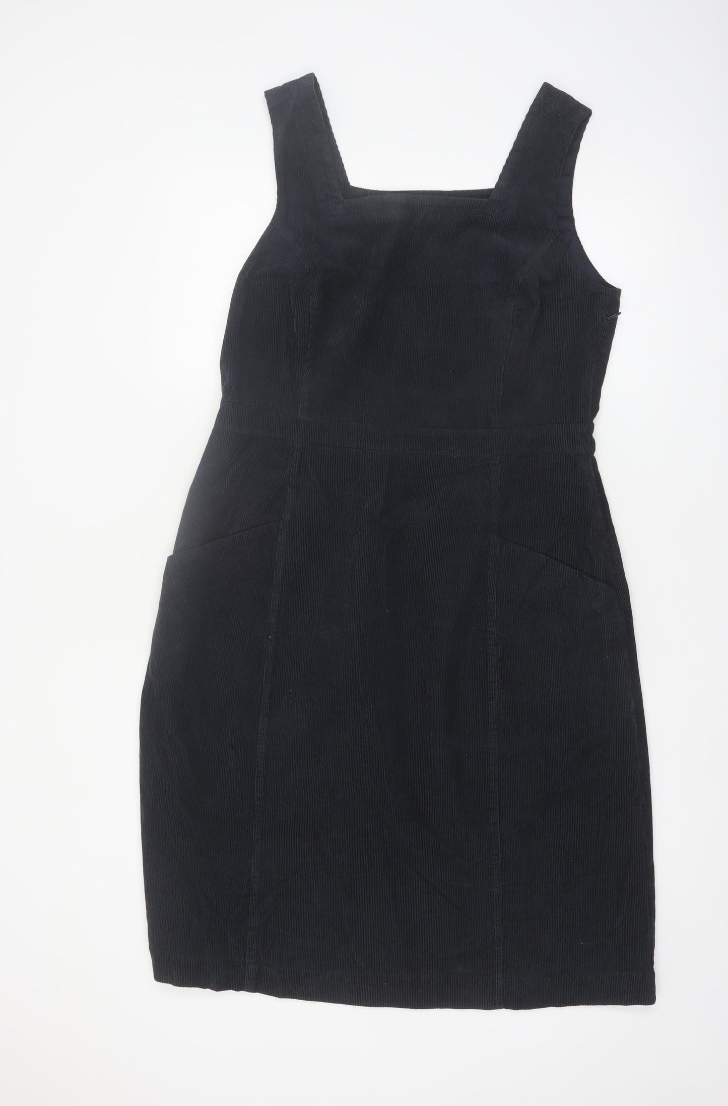 Seasalt Cornwall Women Black Cotton Pinafore Dress UK14