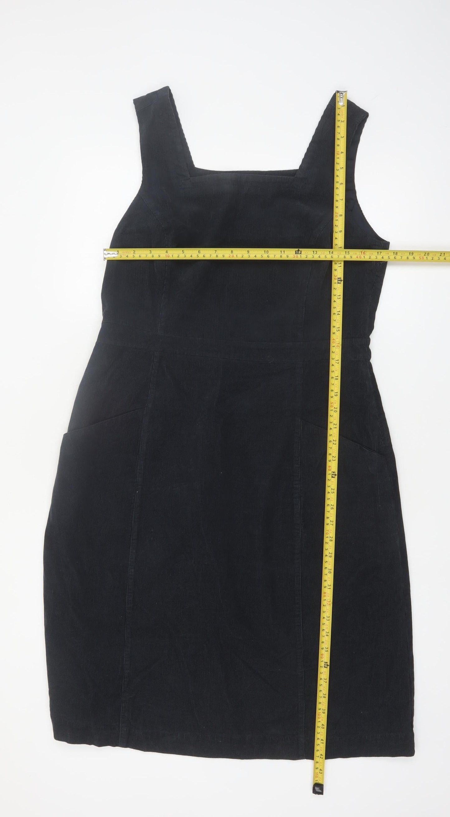 Seasalt Cornwall Women Black Cotton Pinafore Dress UK14