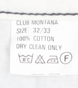 Club Montana Men's Black Corduroy Trousers Size 32/33
