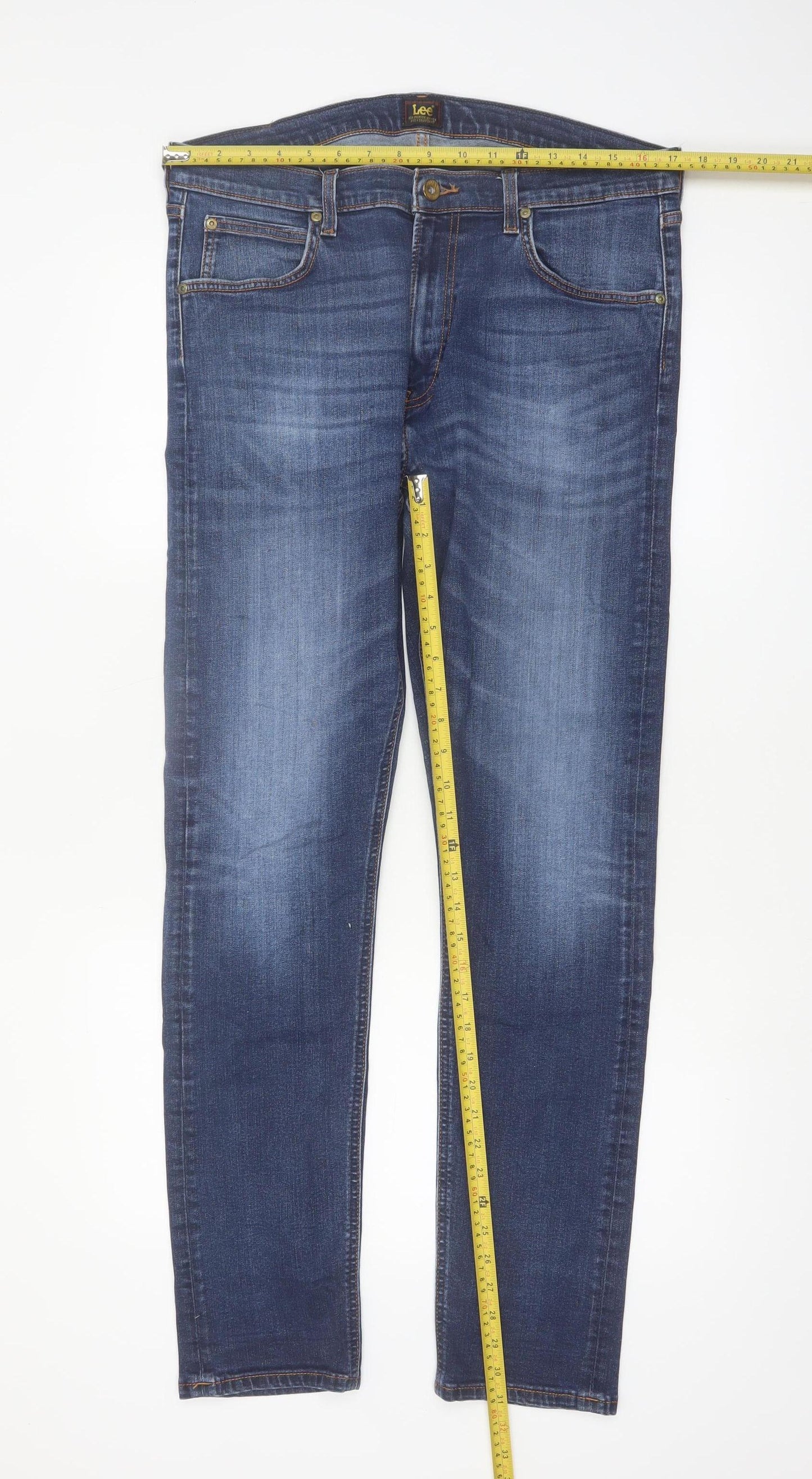 Lee Men's Blue Luke Slim Fit Denim Jeans W34 L32