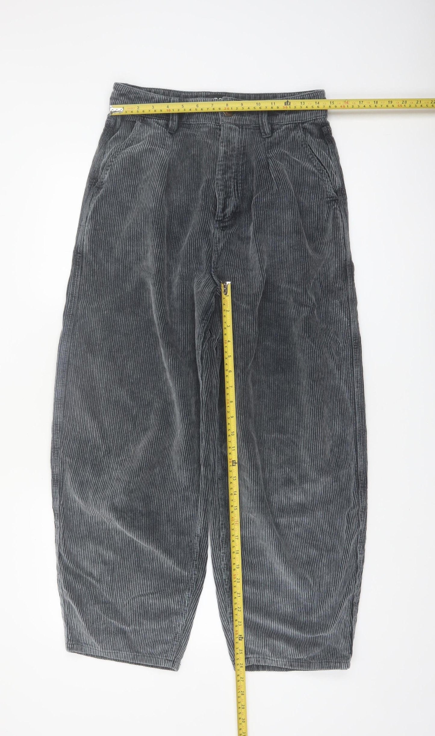 BDG Urban Outfitters Womens Grey Corduroy Erin Cocoon Trousers Size 10