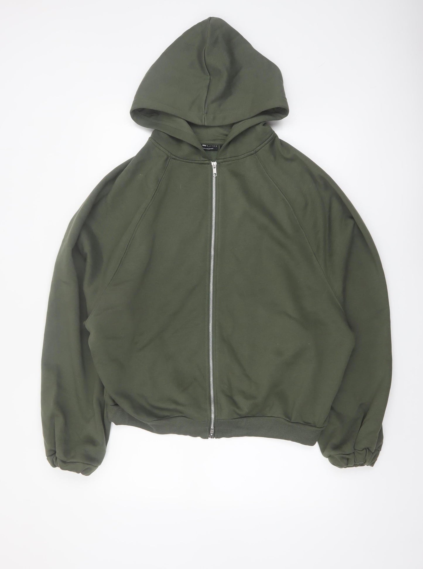 ASOS Women’s Green Full Zip Hoodie Size 8 Cotton Blend