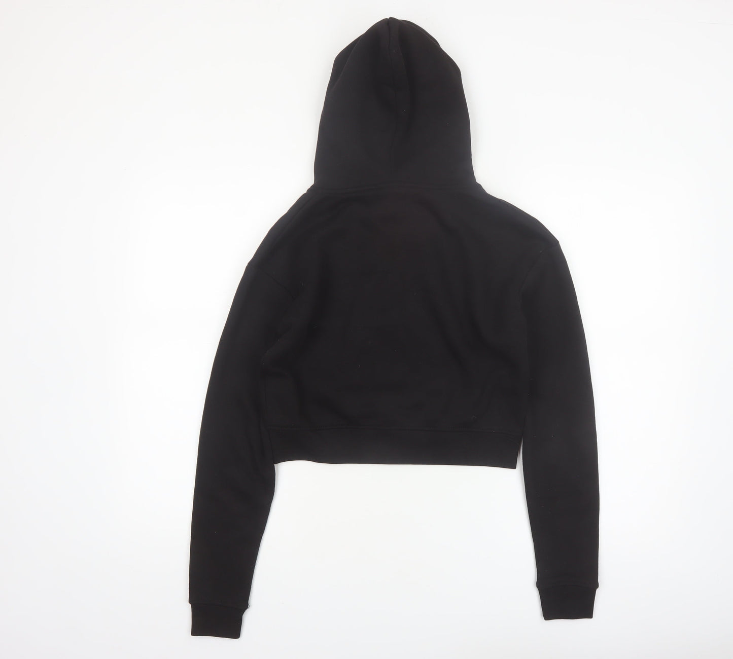 PrettyLittleThing Womens Black Small Cropped Full Zip Hoodie
