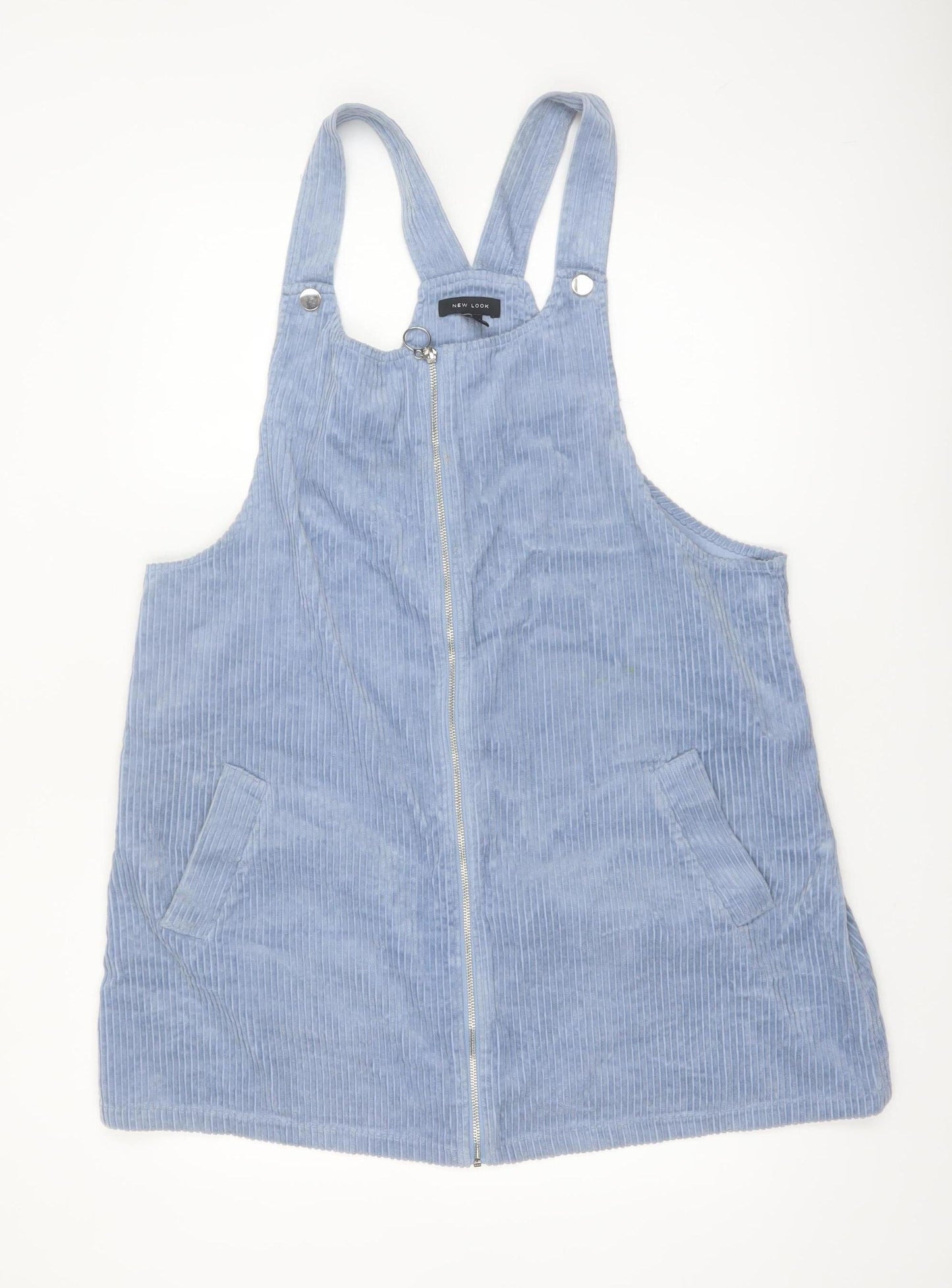New Look Women’s Blue Corduroy Pinafore Dress UK 18