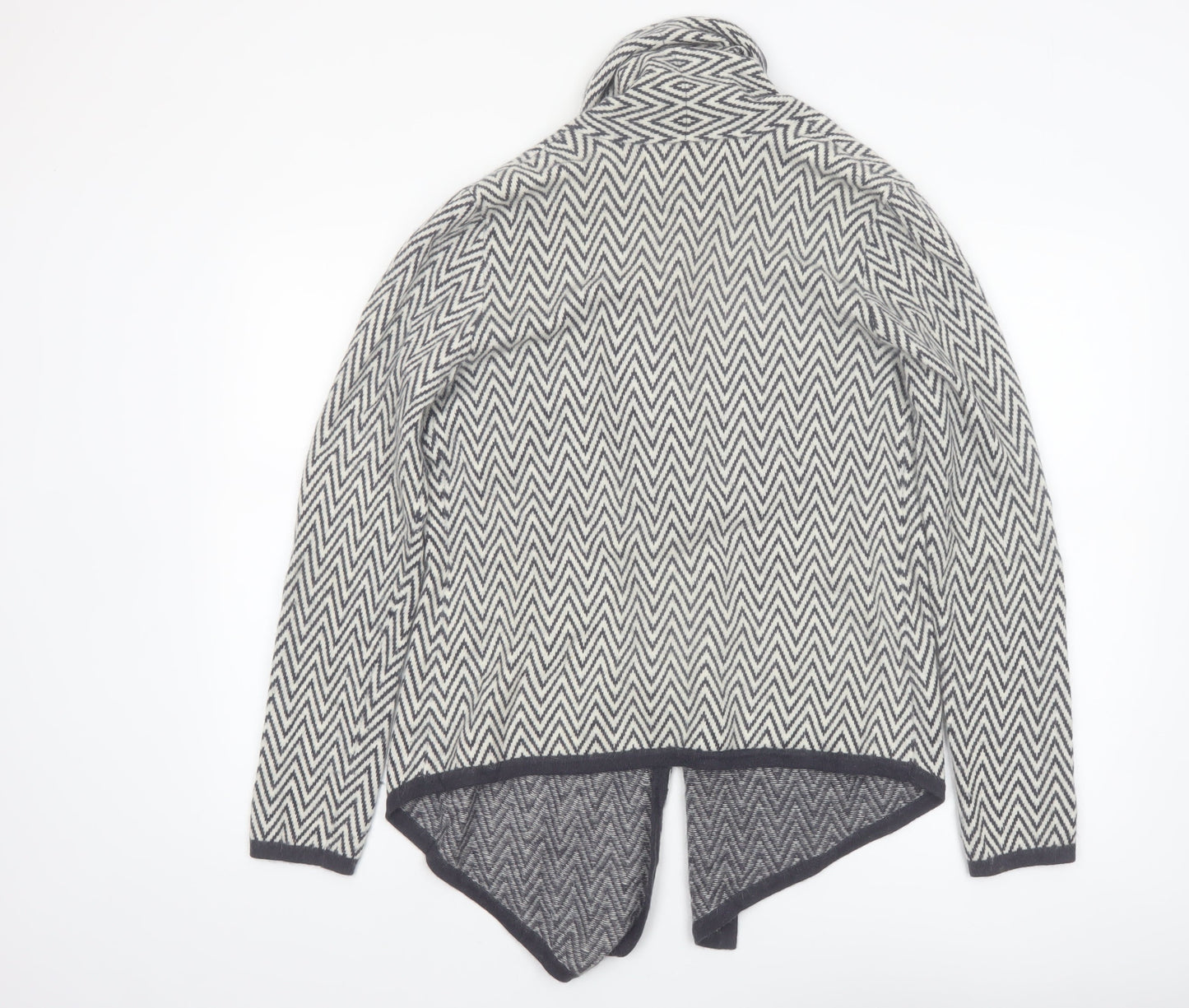 Fenn Wright Manson Womens Grey L Angora Knit Open Cardigan