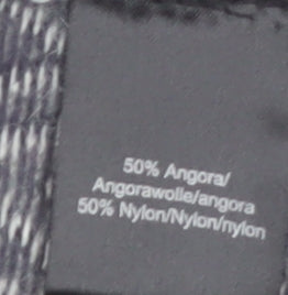 Fenn Wright Manson Womens Grey L Angora Knit Open Cardigan