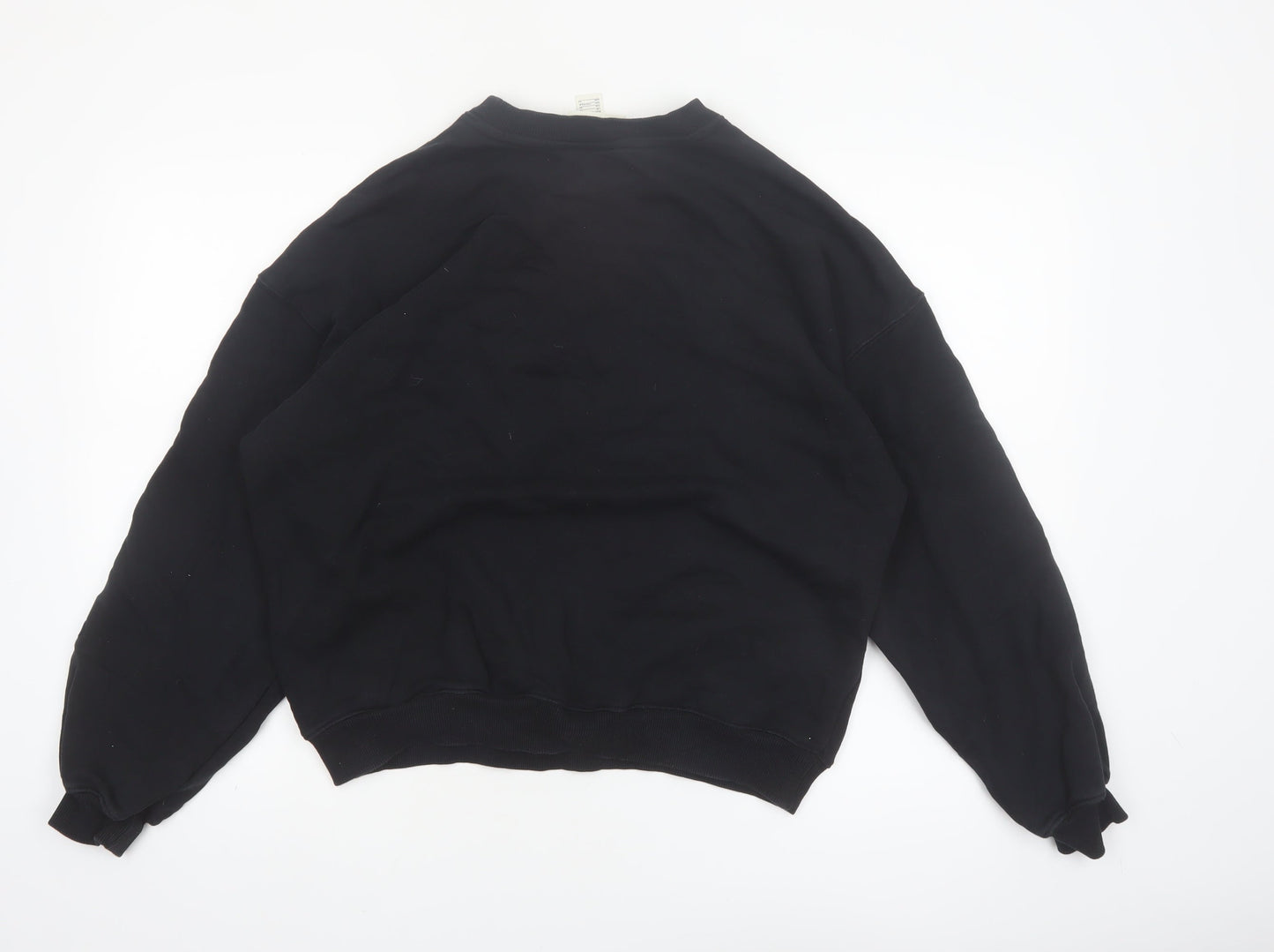 H&M Move Black Cotton Crew Neck Pullover Sweatshirt Women's M