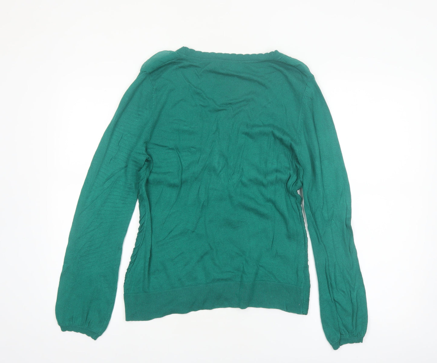 Marks and Spencer Women’s Green Size 12 V-Neck Cardigan