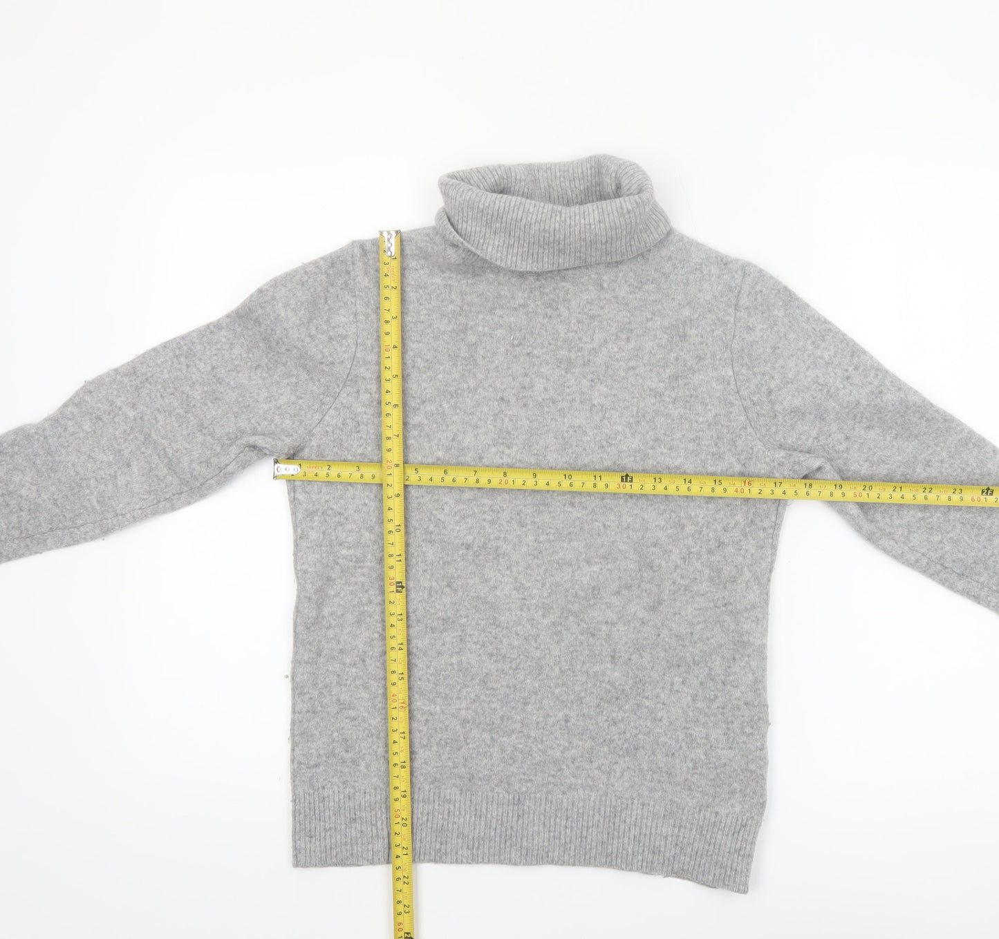 Uniqlo Women’s Grey Roll Neck Wool Jumper Size S