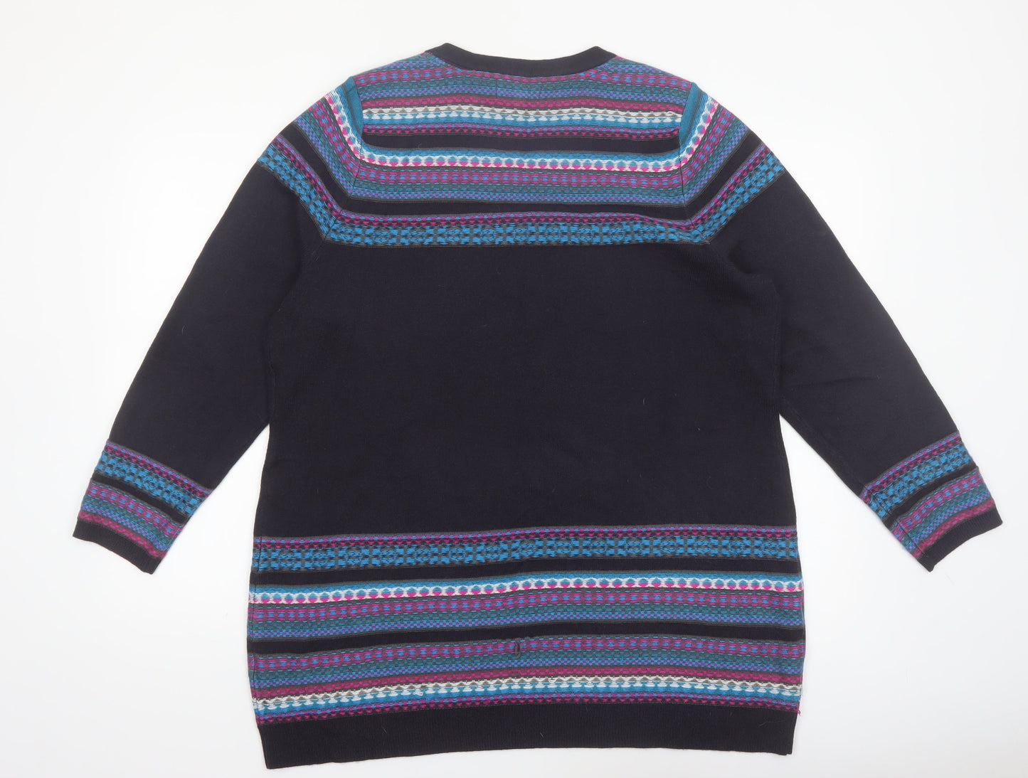 Marks and Spencer Women’s Multicoloured Fair Isle V-Neck Jumper Size 20