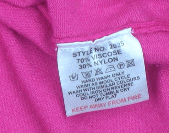 Autonomy Women's Pink Beaded 3/4 Sleeve Pullover Jumper M