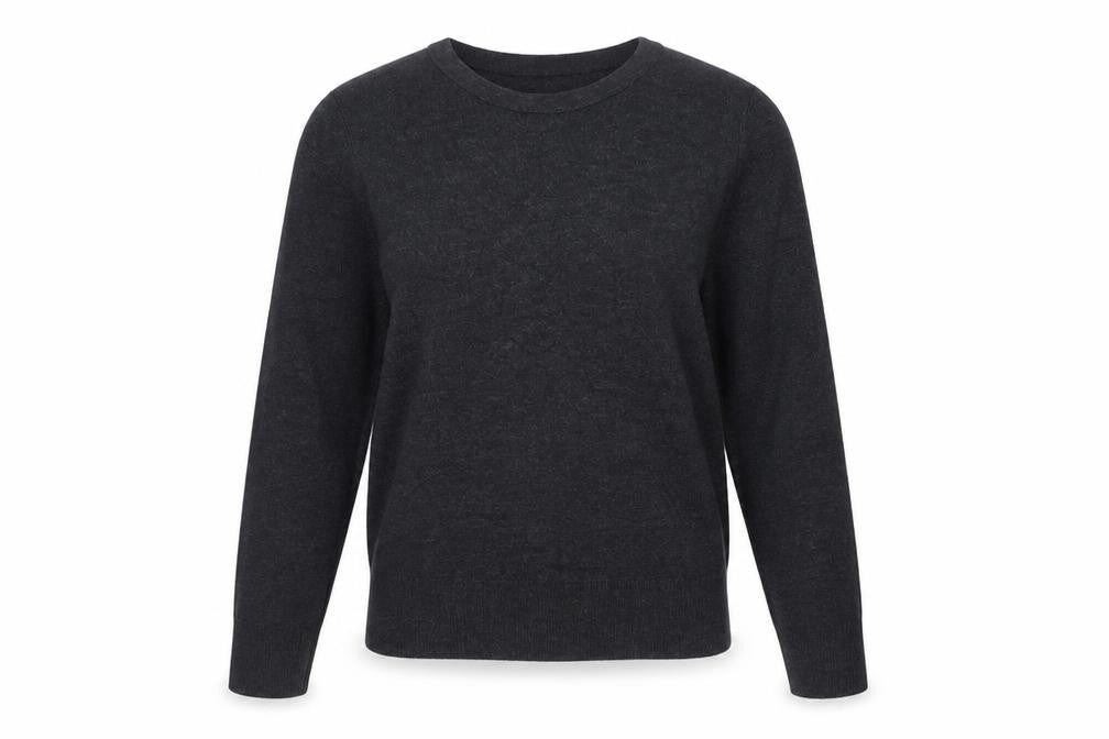 Zara Women Black Crew Neck Knit Pullover Jumper Size 12