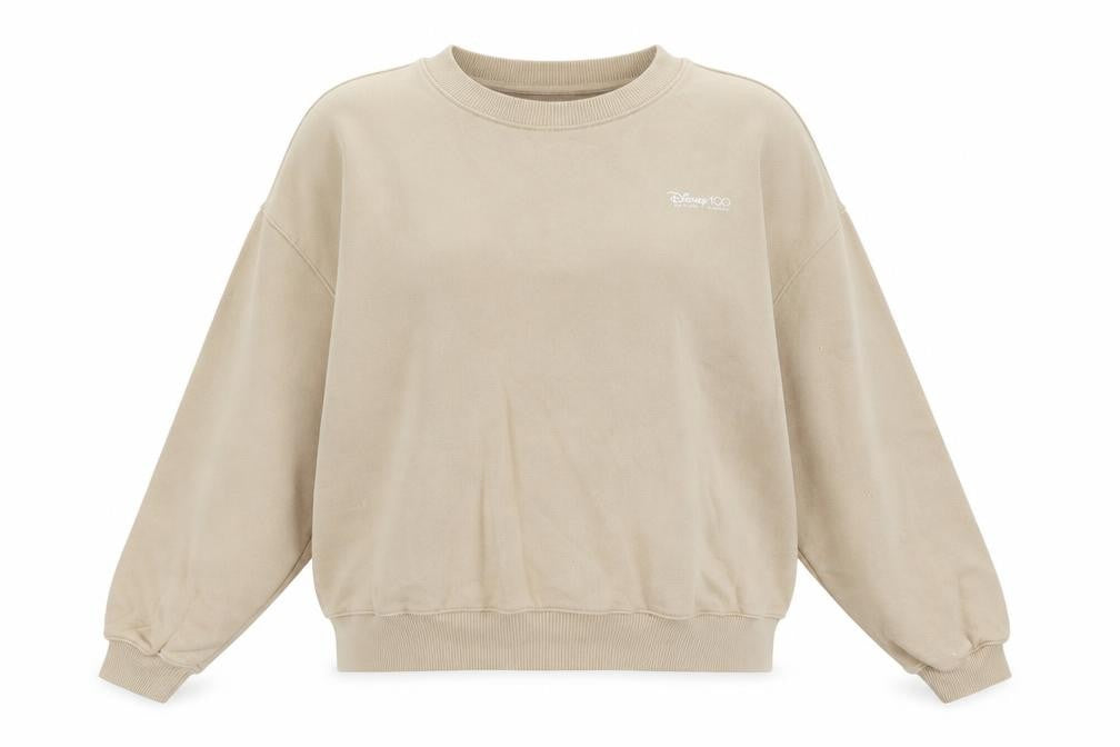 Mango x Disney Beige Womens Sweatshirt Size M Mickey Mouse 100 Years