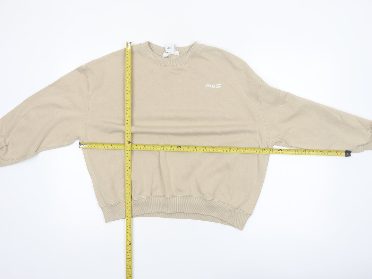 MNG x Disney Beige Womens Sweatshirt Size M Mickey Mouse 100 Years