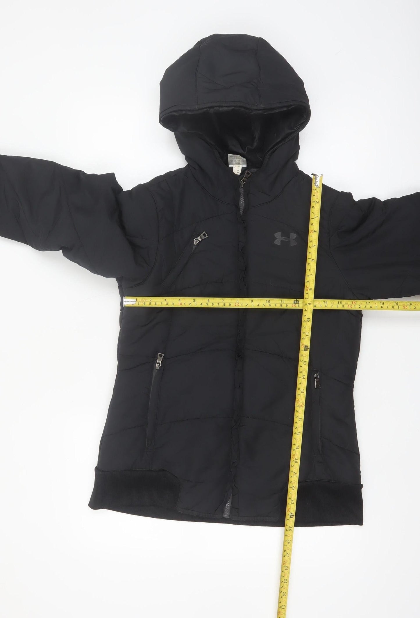 Under Armour Women's Black Hooded Puffer Jacket Size S