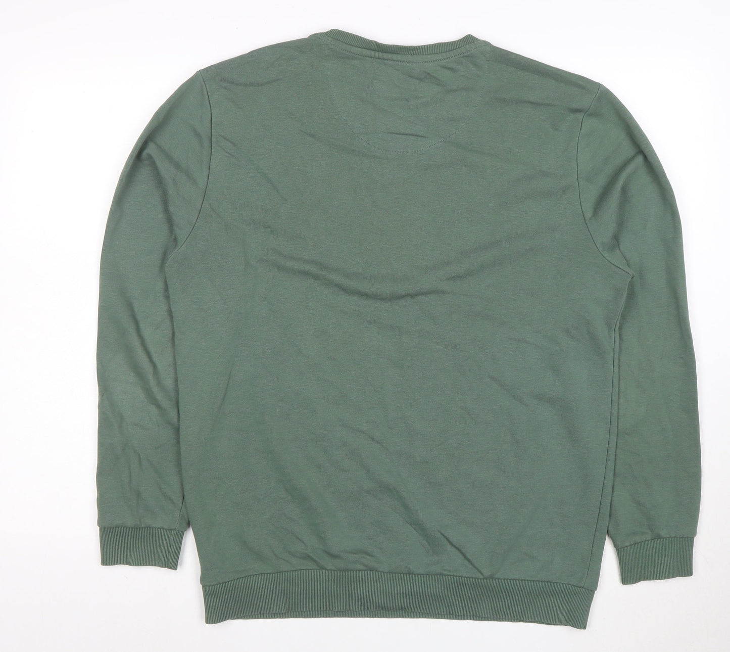 Zudio Women Green Cotton Blend Pullover Sweatshirt Size L