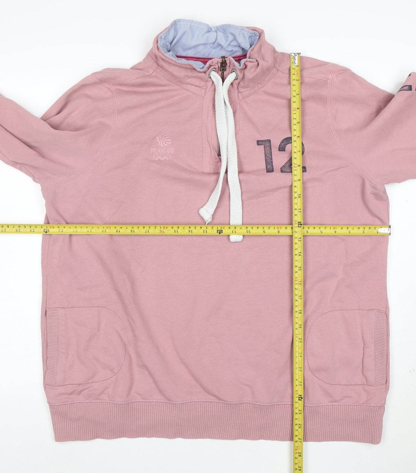 Next Women’s Pink Team GB 1/4 Zip Pullover Sweatshirt Size 20