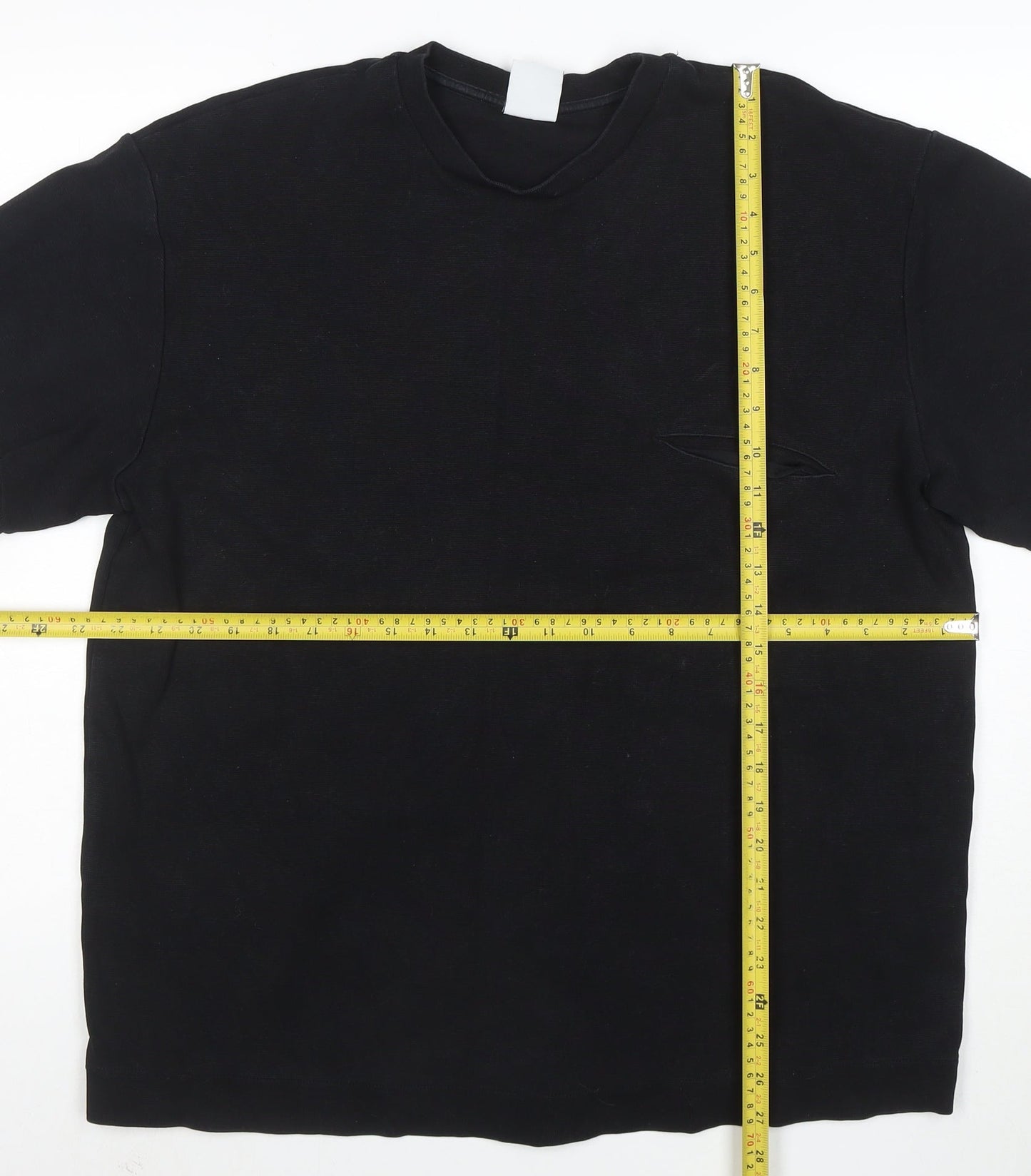 ZARA Men's Black Short Sleeve Crew Neck Cotton T-Shirt Size M