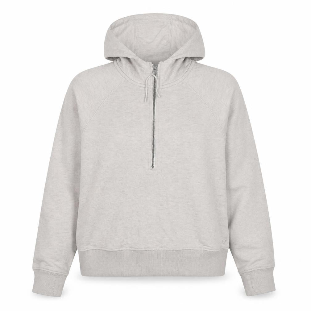 Marks & Spencer Women Beige 1/2 Zip Hooded Sweatshirt Size 10