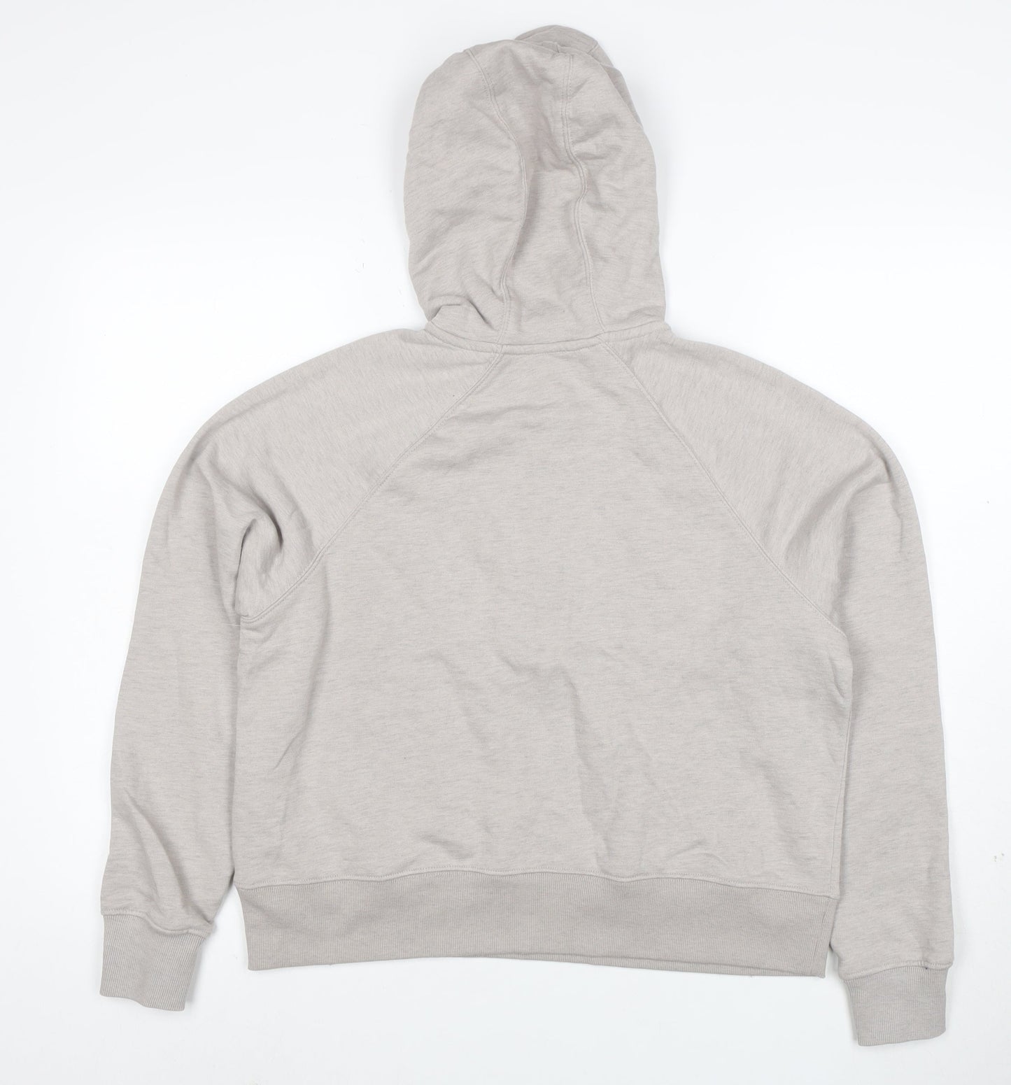 Marks and Spencer Women Beige 1/2 Zip Hooded Sweatshirt Size 10