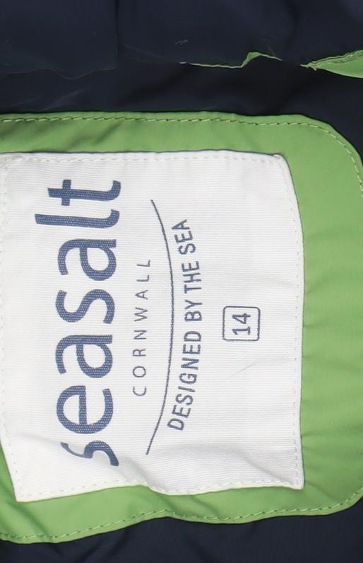Seasalt Women’s Green Puffer Waistcoat Size 14 Sleeveless Zip Up