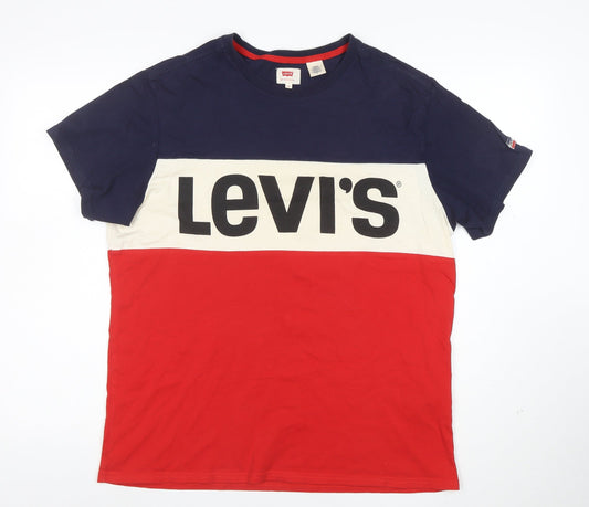 Levi's Men's Multicoloured Colourblock Logo T-Shirt Size M