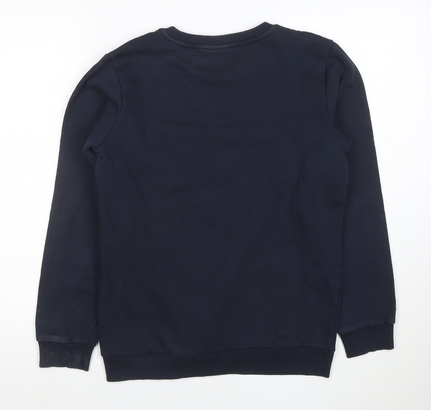 Napapijri Boys Navy Blue Crew Neck Long Sleeve Sweatshirt Size 14 Years