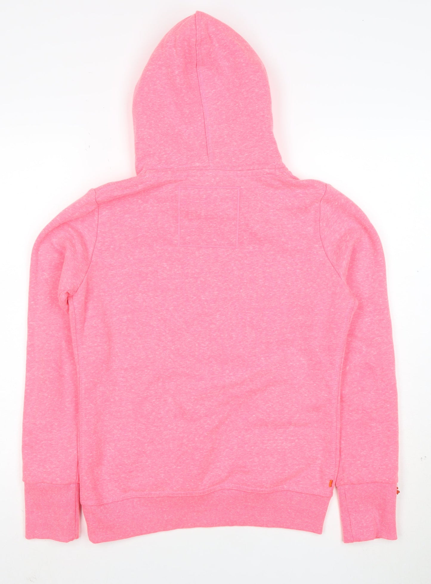 Superdry Women Pink Pullover Hoodie Small Orange Label Casual Style