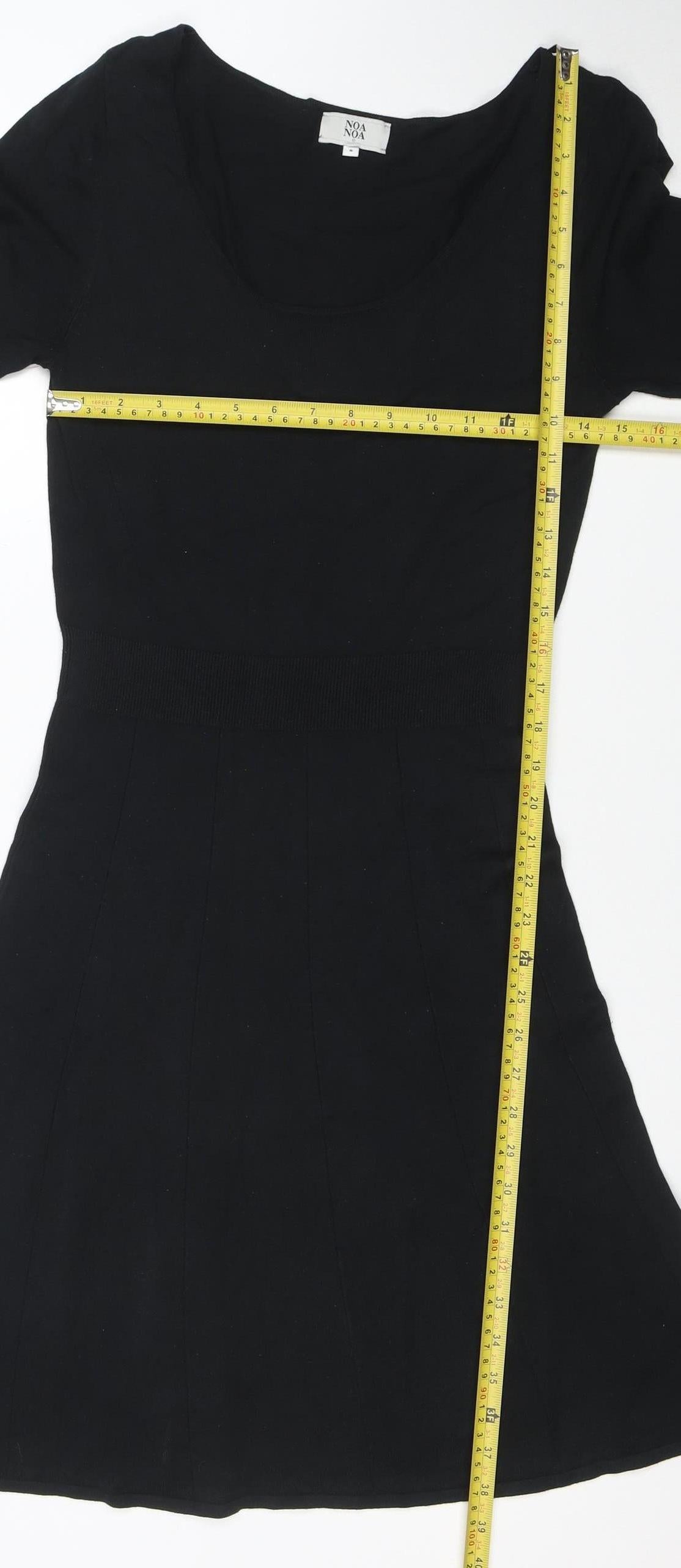 Noa Noa Women's Black Fit & Flare Knee Length Dress Size S