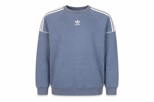 Adidas Men Blue Crew Neck Pullover Sweatshirt Size M
