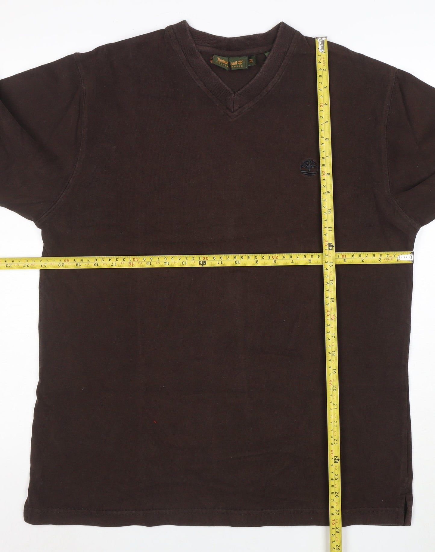 Timberland Men’s Brown V-Neck Cotton Pullover Sweatshirt Size M