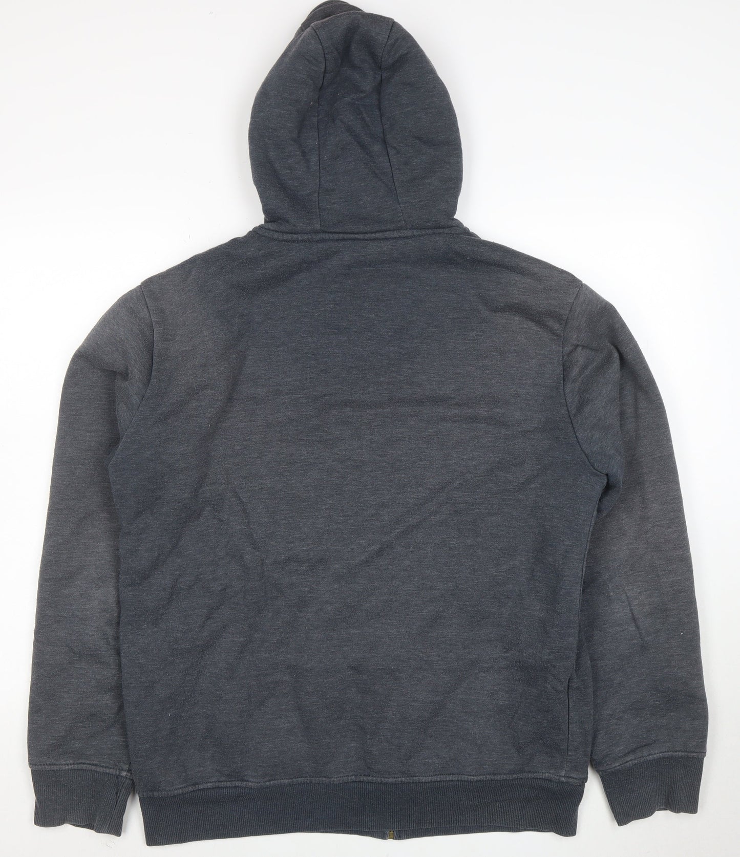 Weird Fish Mens Grey Full Zip Hoodie L Fleece Lined Casual