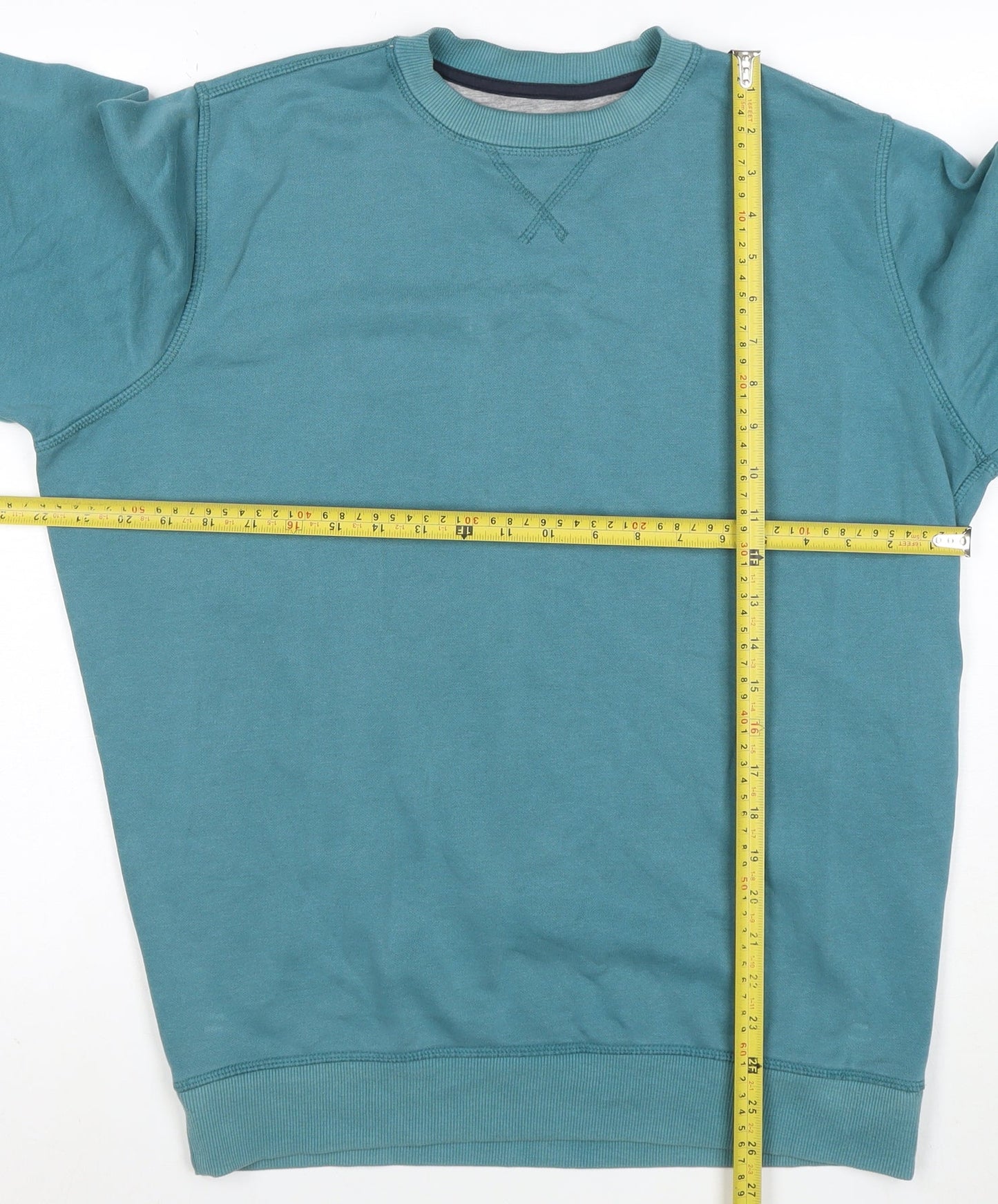 James Pringle Men's Blue Medium Crew Neck Cotton Sweatshirt