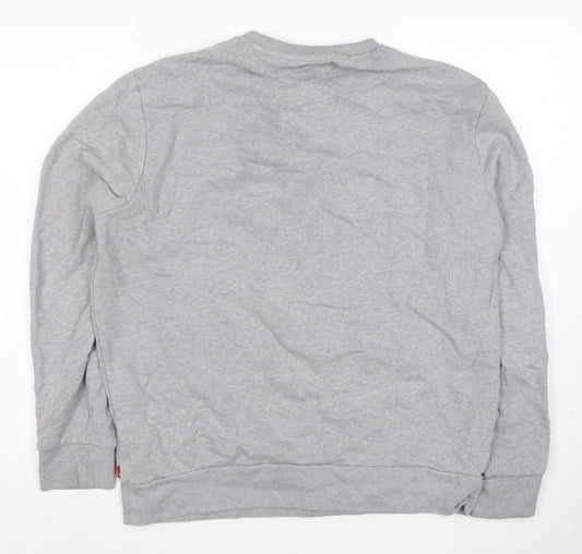 Levi's Men's Grey Logo Crew Neck Sweatshirt Size M