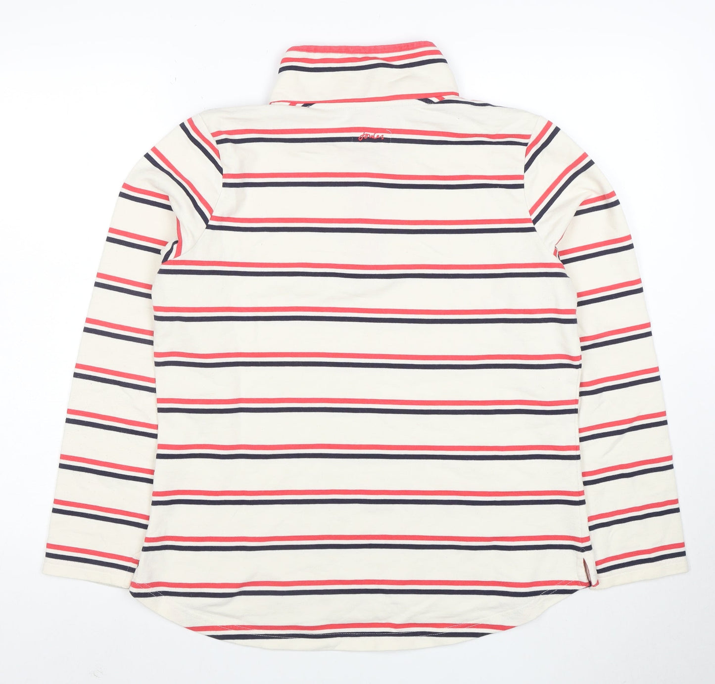 Joules Womens Multicoloured Striped Long Sleeve Cotton Polo Top UK 14