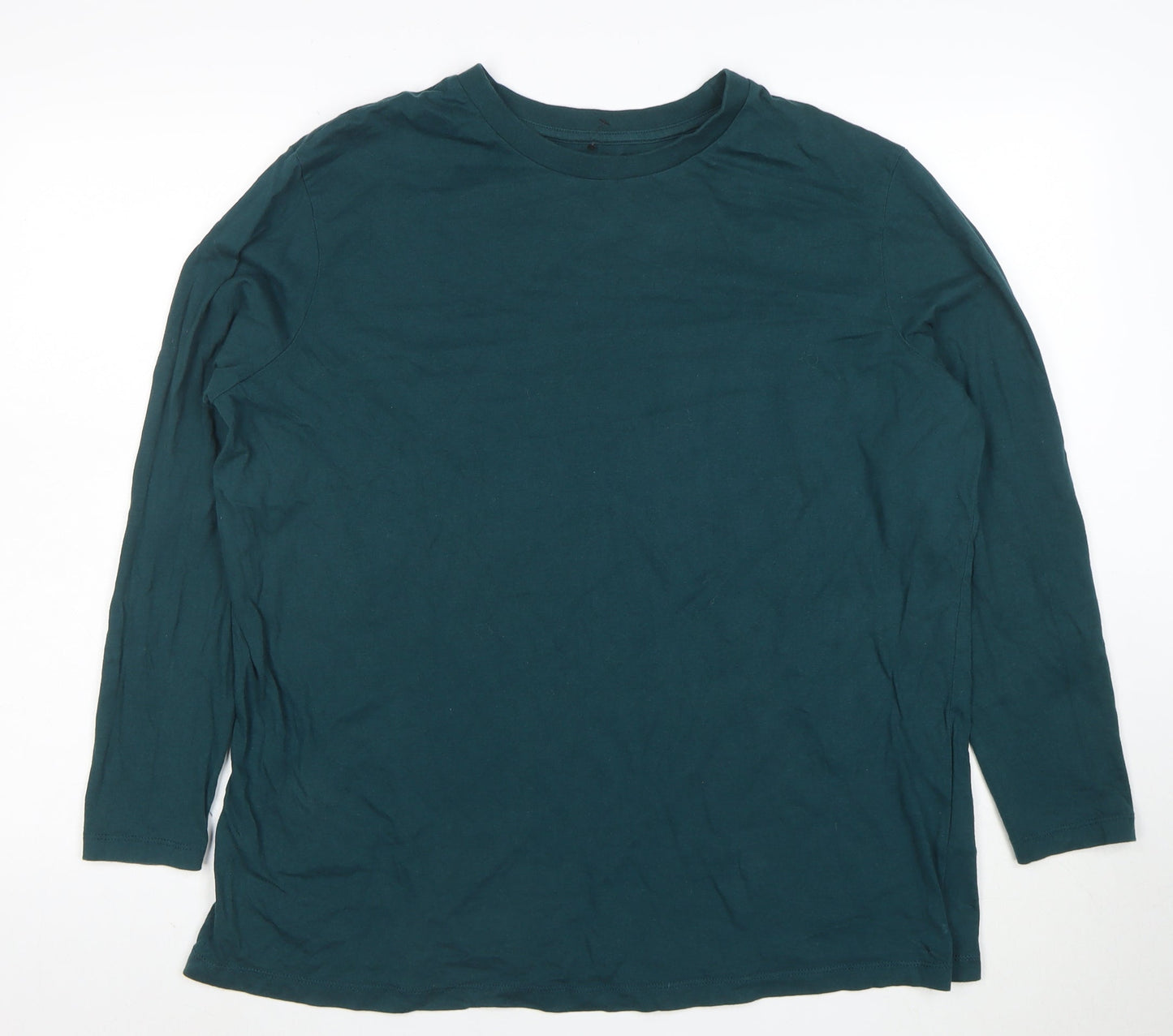 Capsule Women’s Teal Long Sleeve Basic T-Shirt Size 20 Cotton Comfort Fit