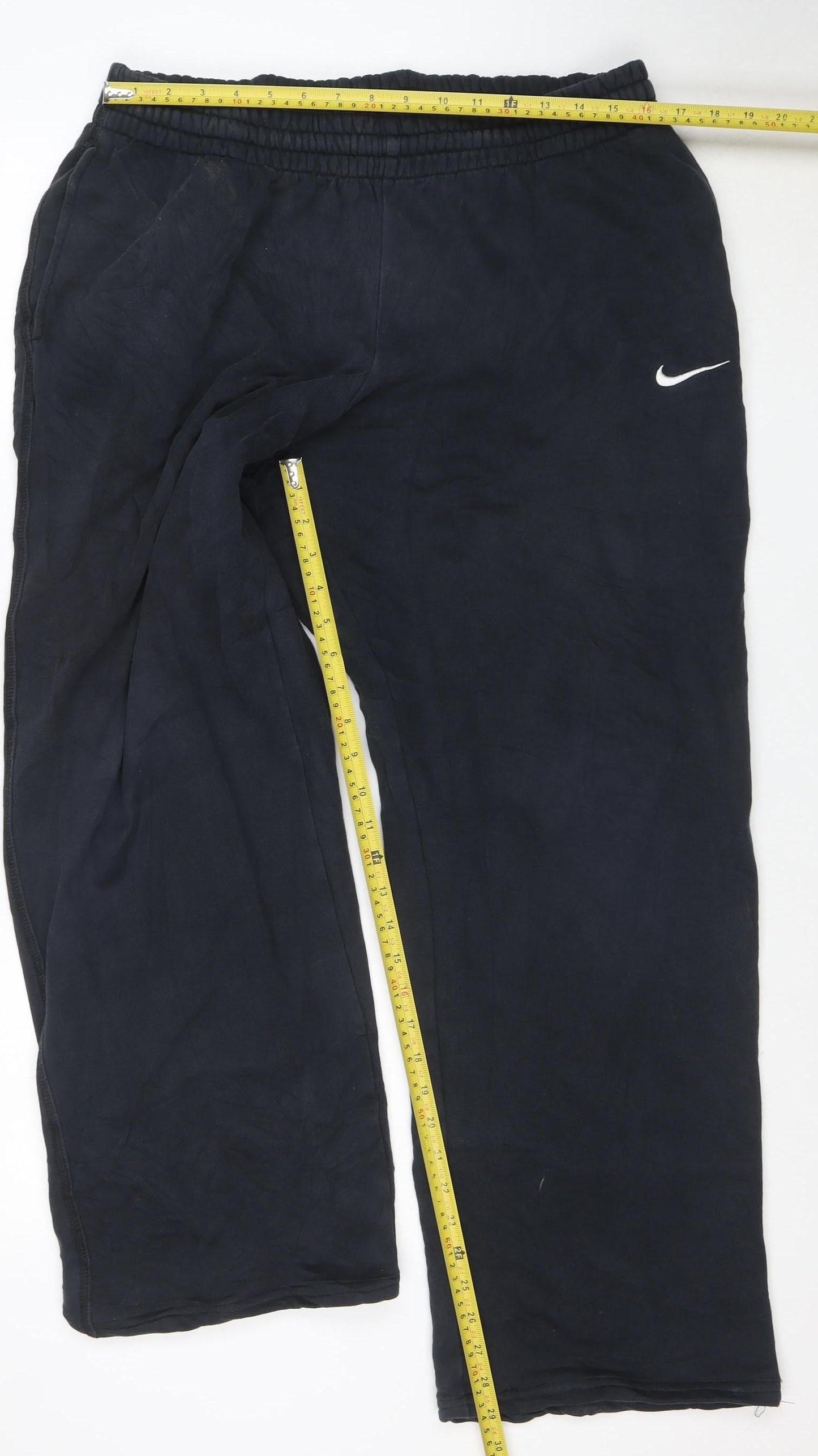 Nike Men's Black XL Fleece Track Pants with Pockets